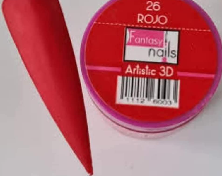 ACRILICO #26 ROJO FANTASY NAILS